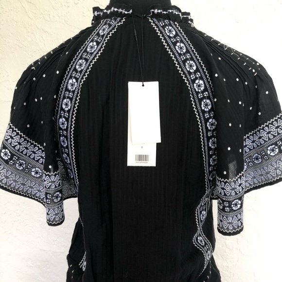NWT Veronica Beard Dress Black Minos Embroidered Mini - Picture 9 of 13